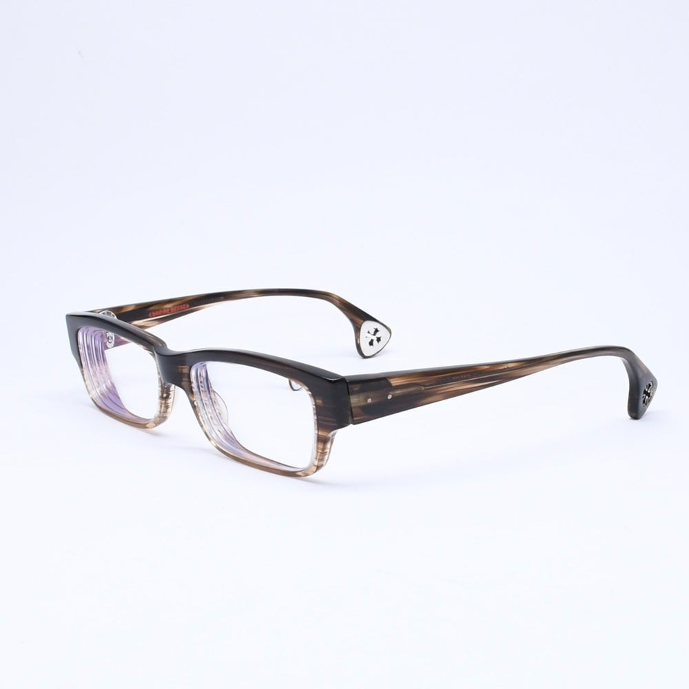 Very Good Condition CHROME HEARTS SNEAKY PETE Date Glasses BS Flare CH Plus Decoration Clear Brown Used 4a005734