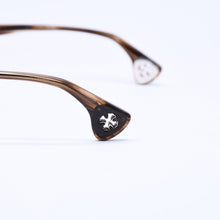 将图片加载到图库查看器，極美品 CHROME HEARTS クロムハーツ SNEAKY PETE スニーキー ピート 伊達メガネ BSフレア CHプラス装飾 クリアブラウン 中古 4a005734