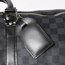 画像をギャラリービューアに読み込む, 極美品 LOUIS VUITTON ルイヴィトン キーポルバンドリエール55 ボストンバッグ N41413 ダミエグラフィット ブラック 中古 4a005636