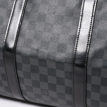 画像をギャラリービューアに読み込む, 極美品 LOUIS VUITTON ルイヴィトン キーポルバンドリエール55 ボストンバッグ N41413 ダミエグラフィット ブラック 中古 4a005636