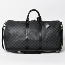 画像をギャラリービューアに読み込む, 極美品 LOUIS VUITTON ルイヴィトン キーポルバンドリエール55 ボストンバッグ N41413 ダミエグラフィット ブラック 中古 4a005636