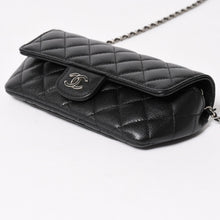 画像をギャラリービューアに読み込む, 新品未使用 CHANEL シャネル クラシック アイウェア ケース AP2044 31番台 ココマーク キャビアスキン ブラック シルバー金具 中古 4a005670
