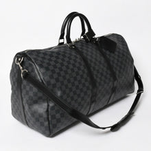 画像をギャラリービューアに読み込む, 極美品 LOUIS VUITTON ルイヴィトン キーポルバンドリエール55 ボストンバッグ N41413 ダミエグラフィット ブラック 中古 4a005636