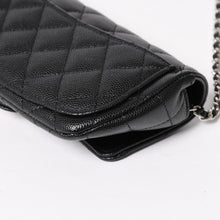 画像をギャラリービューアに読み込む, 新品未使用 CHANEL シャネル クラシック アイウェア ケース AP2044 31番台 ココマーク キャビアスキン ブラック シルバー金具 中古 4a005670