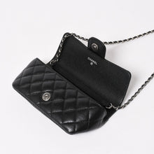 画像をギャラリービューアに読み込む, 新品未使用 CHANEL シャネル クラシック アイウェア ケース AP2044 31番台 ココマーク キャビアスキン ブラック シルバー金具 中古 4a005670