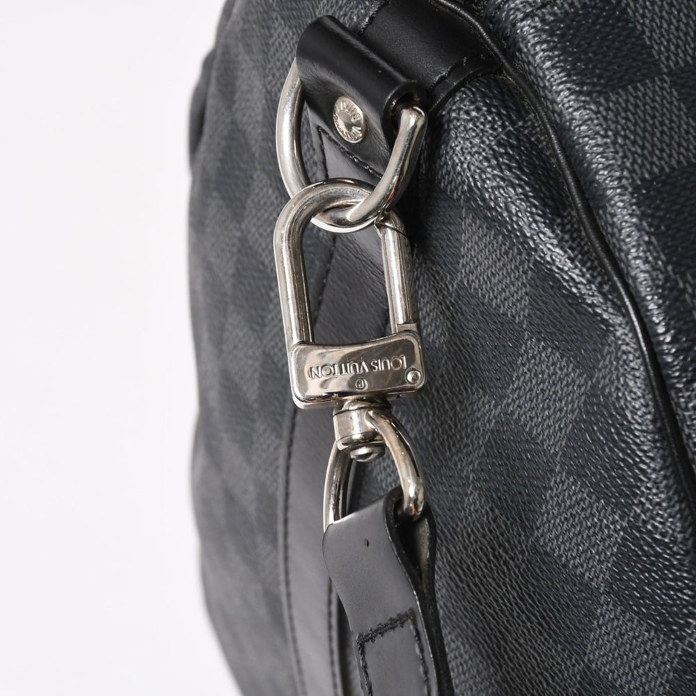 極美品 LOUIS VUITTON ルイヴィトン キーポルバンドリエール55 ボストンバッグ N41413 ダミエグラフィット ブラック 中古 4a005636