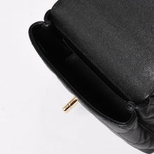 画像をギャラリービューアに読み込む, 新品同様 CHANEL シャネル ココハンドル16 Nano 2WAYバッグ ランダム番台 ココマーク キャビアスキン ブラック ゴールド金具 中古 4a005641