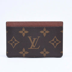 Like new LOUIS VUITTON Porte Carte Sample Card Case M61733 Monogram Canvas Brown Used 4a005445