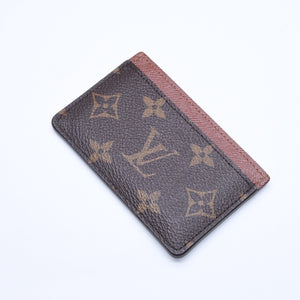 Like new LOUIS VUITTON Porte Carte Sample Card Case M61733 Monogram Canvas Brown Used 4a005445