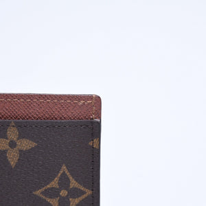Like new LOUIS VUITTON Porte Carte Sample Card Case M61733 Monogram Canvas Brown Used 4a005445