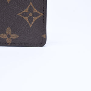 Like new LOUIS VUITTON Porte Carte Sample Card Case M61733 Monogram Canvas Brown Used 4a005445