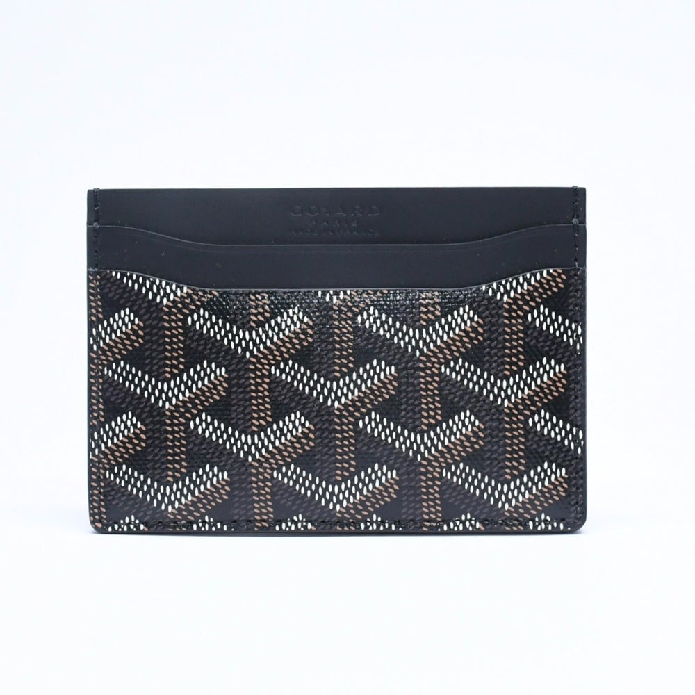新品未使用品 GOYARD ゴヤール サンシュルピス ヘリンボーン カードケース ブラック PVC レザー 中古 4a005444