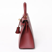 画像をギャラリービューアに読み込む, 新品同様品 HERMES エルメス ケリー25 X刻印 外縫い ルージュアッシュ 赤 ルージュアッシュ ゴールド金具 中古 4a005647