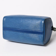 画像をギャラリービューアに読み込む, 極美品 LOUIS VUITTON ルイヴィトン スピーディ25 ハンドバッグ M43015 エピ レザー トレドブルー ゴールド金具 中古 4a005650