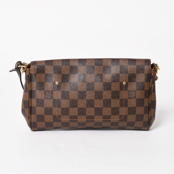 Very Good Condition LOUIS VUITTON Shoulder Bag Damier Favorite MM Damier Canvas N41129 Brown Used 4a005626