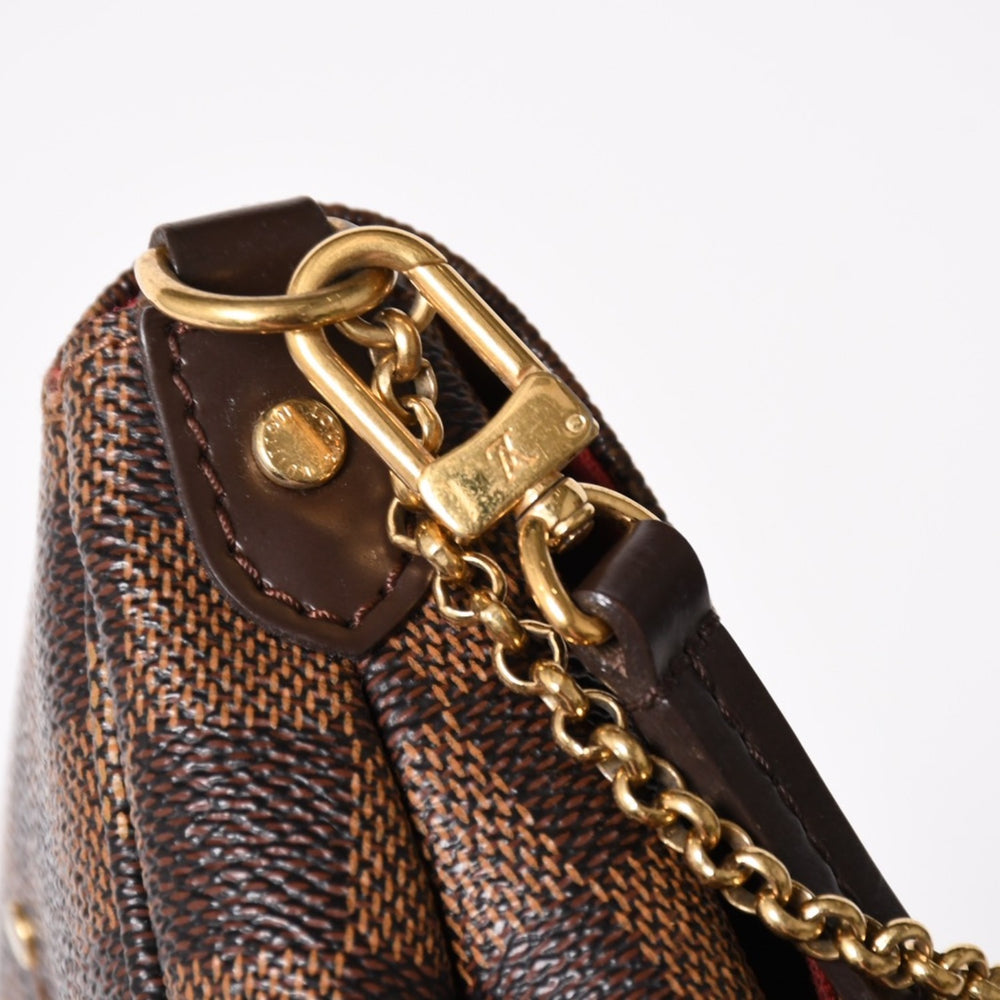 極美品 LOUIS VUITTON ルイヴィトン ショルダーバッグ ダミエ フェイボリットMM ダミエキャンバス N41129 ブラウン 中古 4a005626
