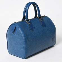 画像をギャラリービューアに読み込む, 極美品 LOUIS VUITTON ルイヴィトン スピーディ25 ハンドバッグ M43015 エピ レザー トレドブルー ゴールド金具 中古 4a005650
