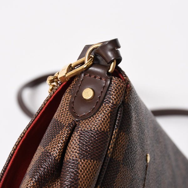 Very Good Condition LOUIS VUITTON Shoulder Bag Damier Favorite MM Damier Canvas N41129 Brown Used 4a005626