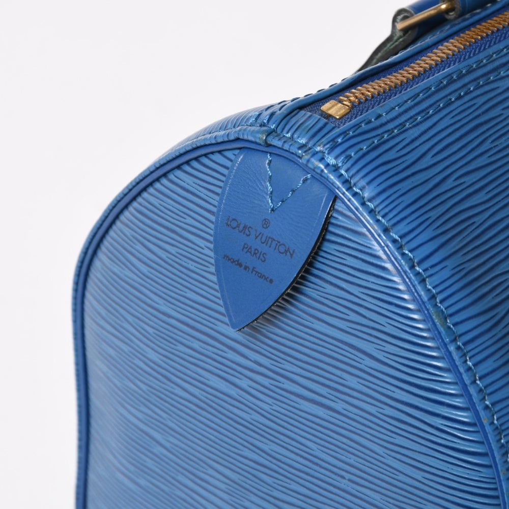 極美品 LOUIS VUITTON ルイヴィトン スピーディ25 ハンドバッグ M43015 エピ レザー トレドブルー ゴールド金具 中古 4a005650