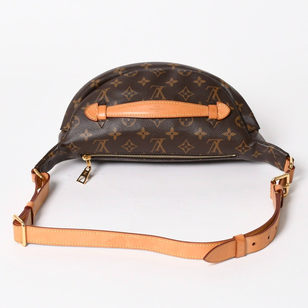 極美品 LOUIS VUITTON ルイ ヴィトン バムバッグMM ショルダーバッグ M43644 ブラウン モノグラムキャンバス レザー ゴールド金具 中古 4a005649