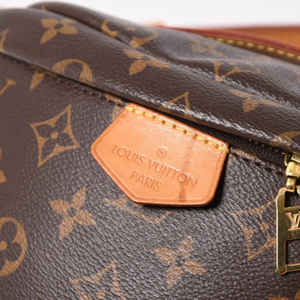 極美品 LOUIS VUITTON ルイ ヴィトン バムバッグMM ショルダーバッグ M43644 ブラウン モノグラムキャンバス レザー ゴールド金具 中古 4a005649