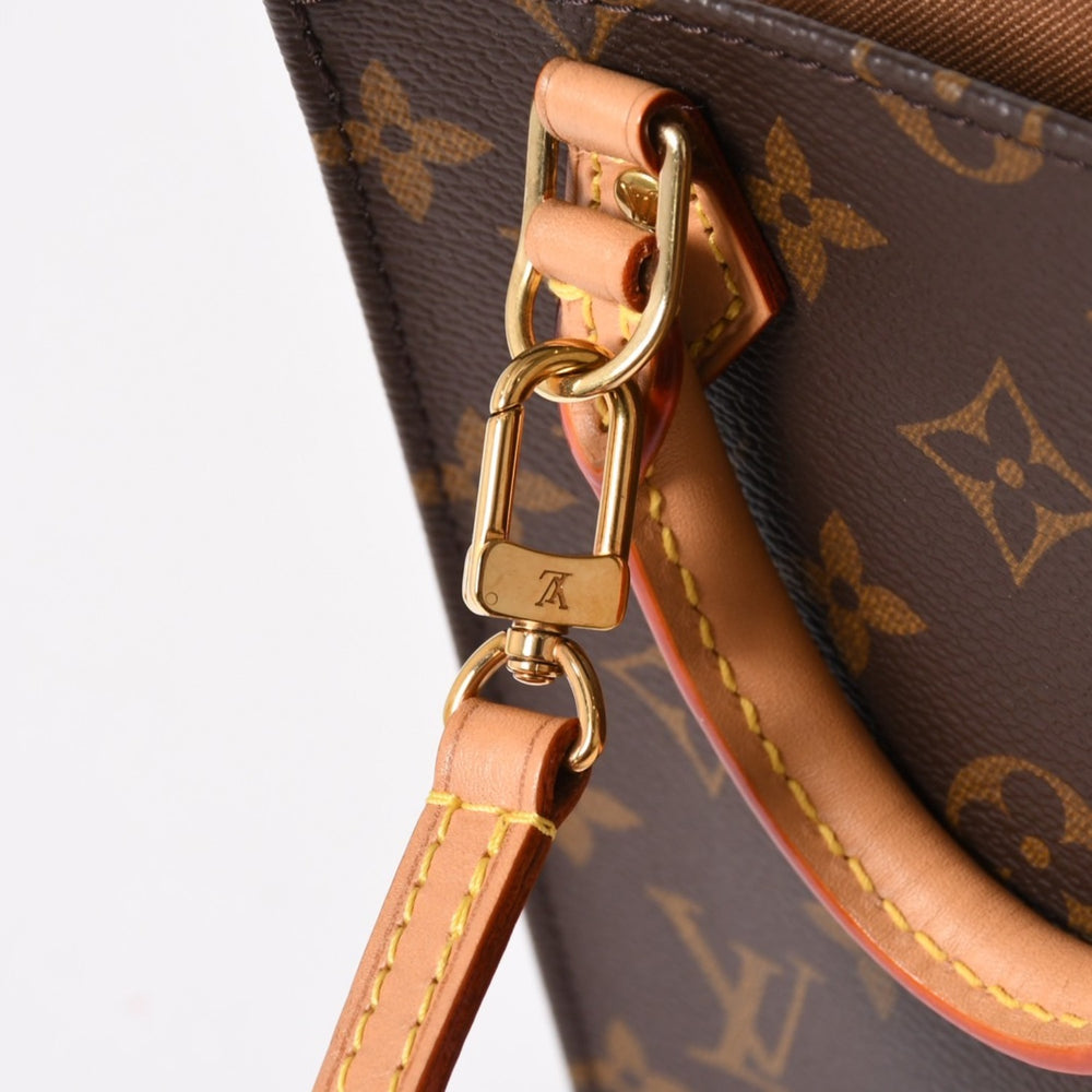 新品同様 LOUIS VUITTON ルイヴィトン プティット サックプラ 2WAYバッグ M69442 モノグラム ブラウン ゴールド金具 中古 4a005633