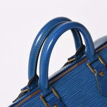 画像をギャラリービューアに読み込む, 極美品 LOUIS VUITTON ルイヴィトン スピーディ25 ハンドバッグ M43015 エピ レザー トレドブルー ゴールド金具 中古 4a005650