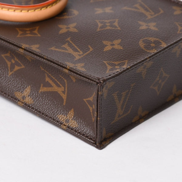 Like new LOUIS VUITTON Petit Sac Pla 2WAY bag M69442 Monogram Brown Gold hardware Used 4a005633