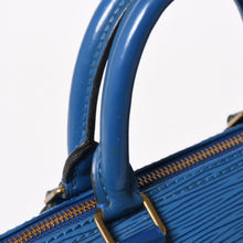 画像をギャラリービューアに読み込む, 極美品 LOUIS VUITTON ルイヴィトン スピーディ25 ハンドバッグ M43015 エピ レザー トレドブルー ゴールド金具 中古 4a005650