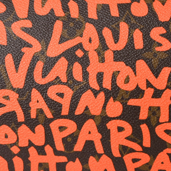 Very Good Condition LOUIS VUITTON Monogram Speedy 30 Orange Handbag M93705 Monogram Graffiti Canvas Used 4a005651