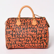 画像をギャラリービューアに読み込む, 極美品 LOUIS VUITTON ルイヴィトン モノグラム スピーディ30 オランジュ ハンドバッグ M93705 モノグラム グラフティ キャンバス 中古 4a005651