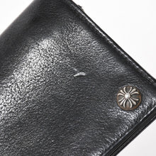 画像をギャラリービューアに読み込む, CHROME HEARTS クロムハーツ 2ZIP STRAP WALLET 2ジップ ストラップ ウォレット 二つ折り財布 クロスボール ブラック 美品 中古 4a005566