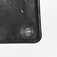 画像をギャラリービューアに読み込む, CHROME HEARTS クロムハーツ 2ZIP STRAP WALLET 2ジップ ストラップ ウォレット 二つ折り財布 クロスボール ブラック 美品 中古 4a005566