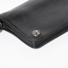 画像をギャラリービューアに読み込む, CHROME HEARTS クロムハーツ 2ZIP STRAP WALLET 2ジップ ストラップ ウォレット 二つ折り財布 クロスボール ブラック 美品 中古 4a005566