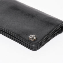 画像をギャラリービューアに読み込む, CHROME HEARTS クロムハーツ 2ZIP STRAP WALLET 2ジップ ストラップ ウォレット 二つ折り財布 クロスボール ブラック 美品 中古 4a005566