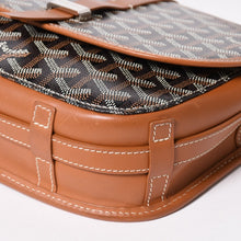 Load image into Gallery viewer, 極美品 GOYARD ゴヤール ベルヴェデーレPM クロスボディバッグ ブラウン PVCコーティングキャンバス レザー シルバー金具 中古 4a005655