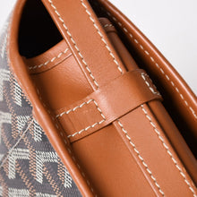 Load image into Gallery viewer, 極美品 GOYARD ゴヤール ベルヴェデーレPM クロスボディバッグ ブラウン PVCコーティングキャンバス レザー シルバー金具 中古 4a005655
