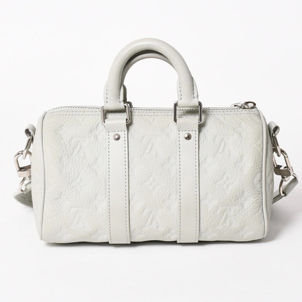 極美品 ルイヴィトン LOUIS VUITTON キーポル・バンドリエール 25 トリヨンモノグラム M23163 ミネラルグレー 中古 4a005630