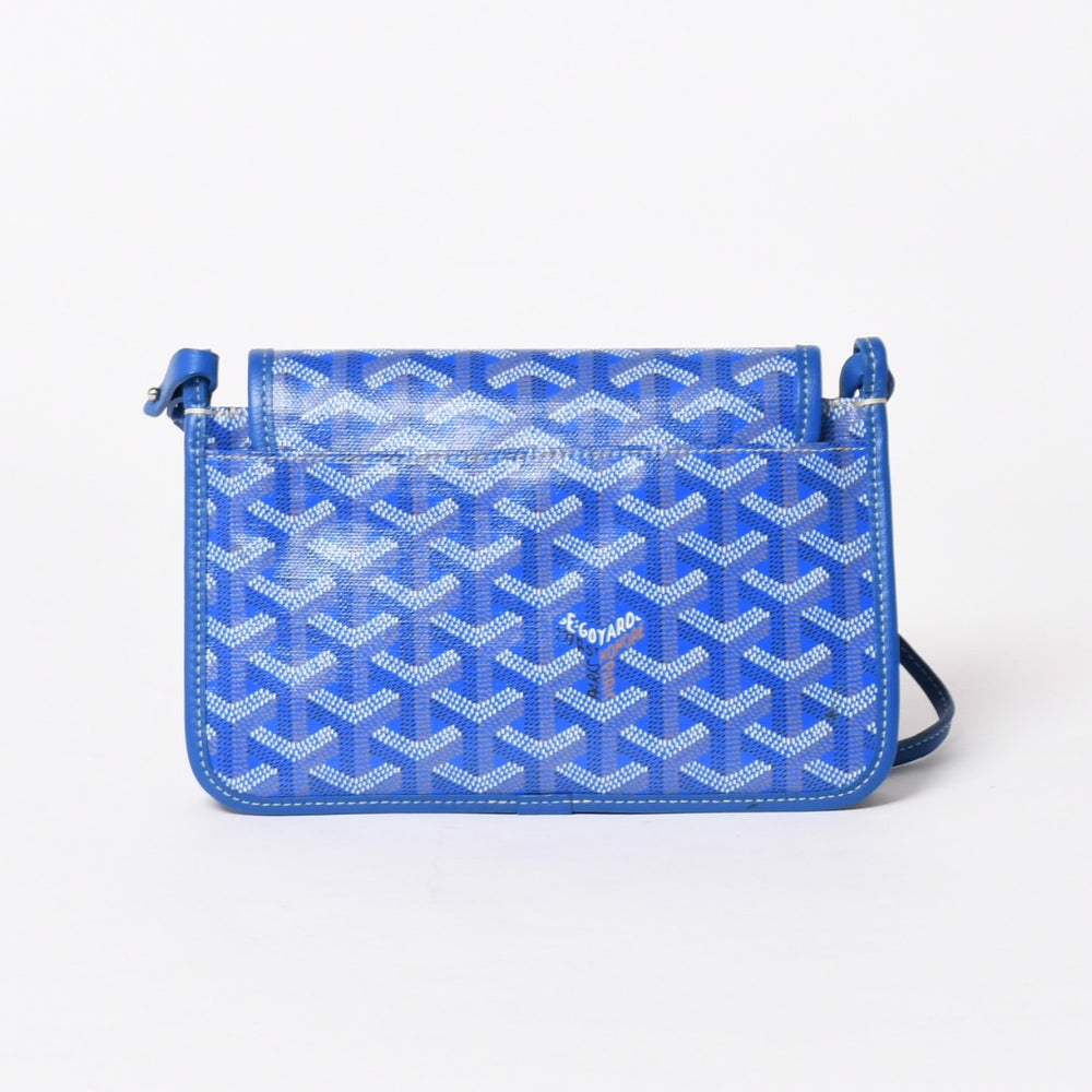 極美品 GOYARD ゴヤール プリュメ ポーチウォレット ショルダーバッグ PLUMETPMLTY10CL10P ブルー シルバー金具 中古 4a005683