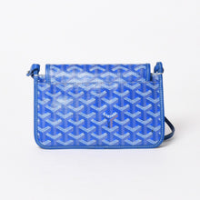 画像をギャラリービューアに読み込む, 極美品 GOYARD ゴヤール プリュメ ポーチウォレット ショルダーバッグ PLUMETPMLTY10CL10P ブルー シルバー金具 中古 4a005683