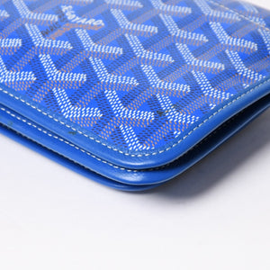 極美品 GOYARD ゴヤール プリュメ ポーチウォレット ショルダーバッグ PLUMETPMLTY10CL10P ブルー シルバー金具 中古 4a005683
