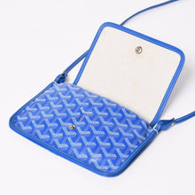 画像をギャラリービューアに読み込む, 極美品 GOYARD ゴヤール プリュメ ポーチウォレット ショルダーバッグ PLUMETPMLTY10CL10P ブルー シルバー金具 中古 4a005683