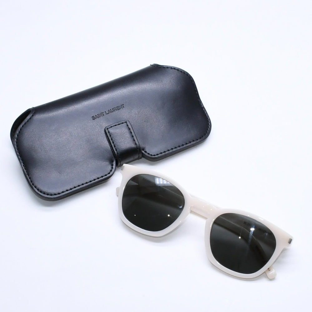 SAINT LAURENT サンローランパリ サングラス アイウェア ホワイトテンプル SL 28 041 サイズ49◻︎23 140 美品 中古 4a005006