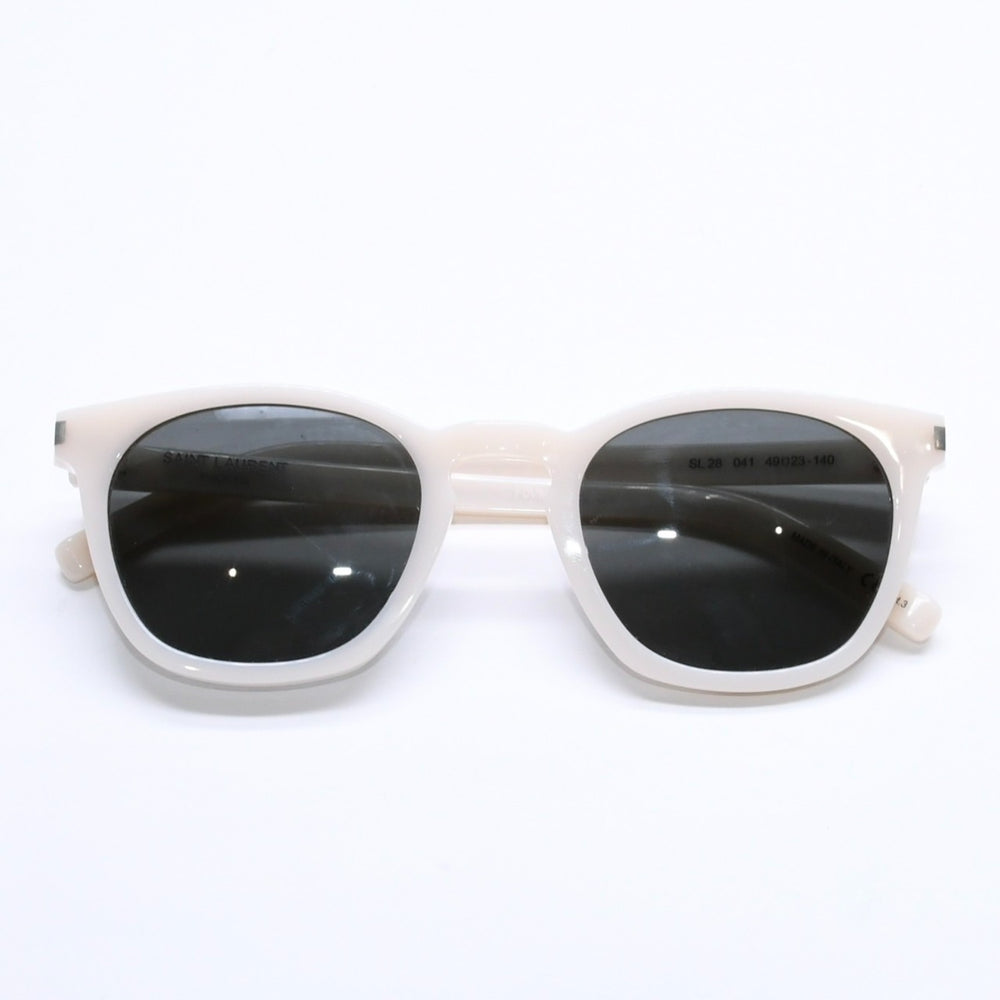 SAINT LAURENT サンローランパリ サングラス アイウェア ホワイトテンプル SL 28 041 サイズ49◻︎23 140 美品 中古 4a005006