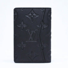 画像をギャラリービューアに読み込む, 新品同様品 LOUIS VUITTON ルイヴィトン オーガナイザードゥポッシュ カードケース M62899 ブラック レザー 中古 4a005662