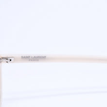 画像をギャラリービューアに読み込む, SAINT LAURENT サンローランパリ サングラス アイウェア ホワイトテンプル SL 28 041 サイズ49◻︎23 140 美品 中古 4a005006
