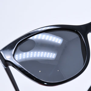 PRADA プラダ サングラス アイウェア キャットアイサングラス SPR 15V サイズ56◻︎19 ブラック シルバーロゴ 美品 中古 4a005168