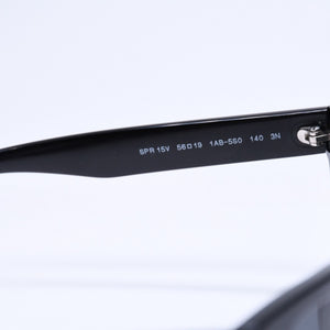 PRADA プラダ サングラス アイウェア キャットアイサングラス SPR 15V サイズ56◻︎19 ブラック シルバーロゴ 美品 中古 4a005168