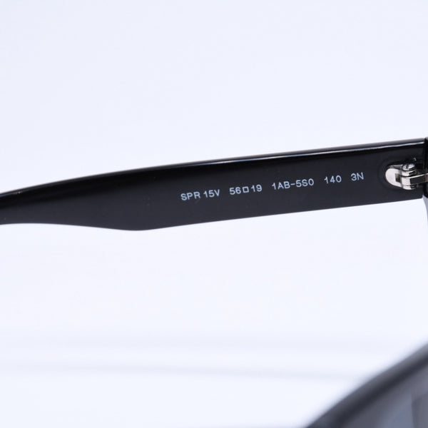 PRADA プラダ サングラス アイウェア キャットアイサングラス SPR 15V サイズ56◻︎19 ブラック シルバーロゴ 美品 中古 4a005168