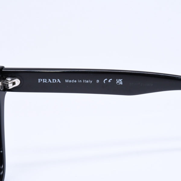 PRADA プラダ サングラス アイウェア キャットアイサングラス SPR 15V サイズ56◻︎19 ブラック シルバーロゴ 美品 中古 4a005168